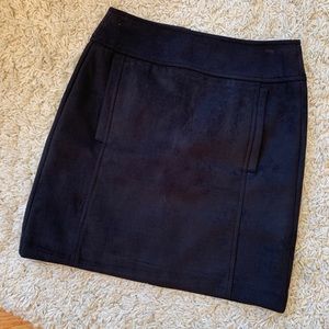Blue Suede Mini Skirt